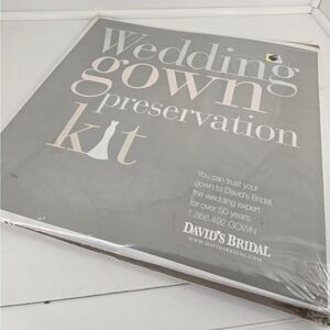 Davids Bridal Wedding Gown Preservation Kit Cleaning and Storage Box New